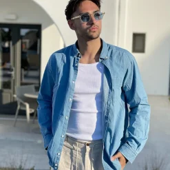 LodinG Chemises*Chemise coupe classique en jean clair