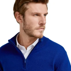 LodinG Maille*Pull col zip laine Mérinos et cachemire